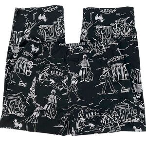 Vintage Coldwater Creek Art to Wear Poplin Cropped Pants 12 Parisian Novelty